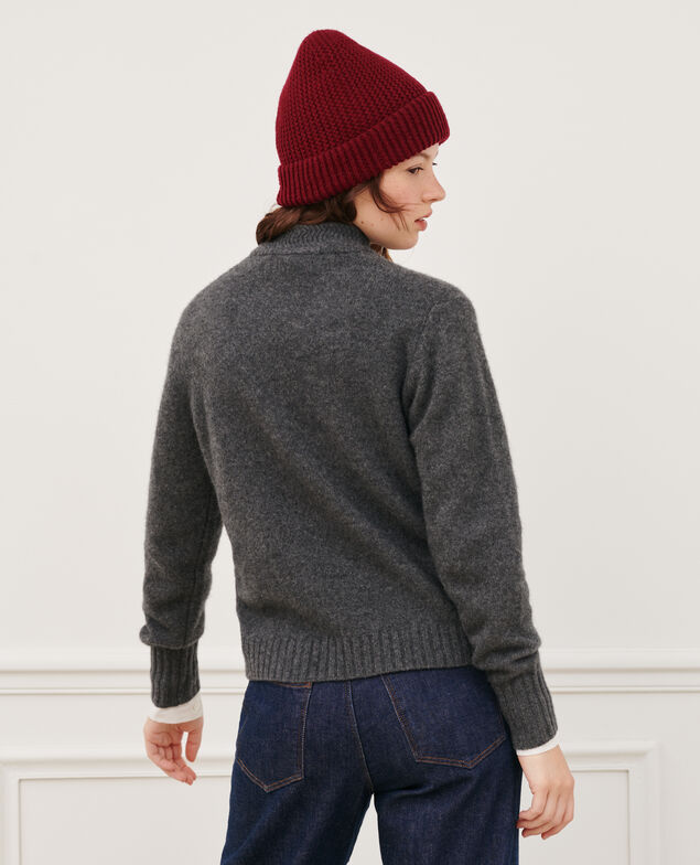 Pullover mit hohem Kragen aus Kaschmir 8835 05 gray