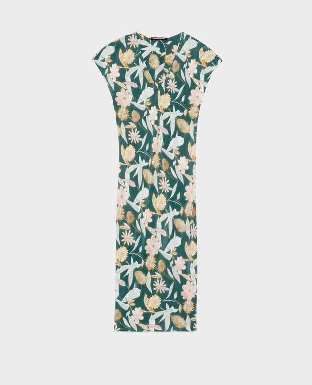 Fließendes Langekleid 0331 kaki aubepine