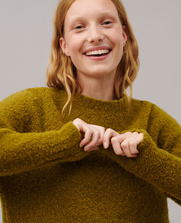 Pullover aus Mischwolle mit Rundhalsausschnitt 8833 54 green