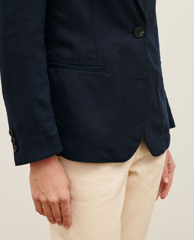 Blazer aus Mischleinen 4277 night_sky