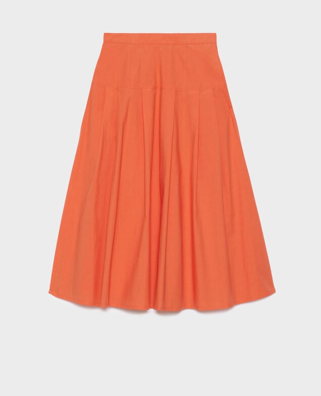 Langer Rock aus Baumwolle 0250 tiger lily orange