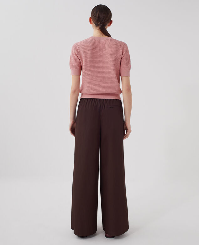 Kurzärmliger Pullover aus Baumwolle U120 pink