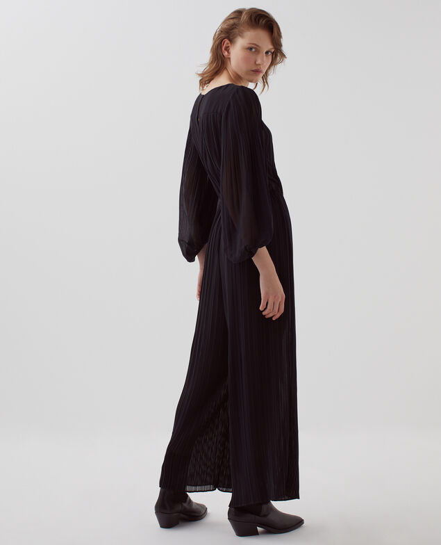 Fließender Plissee-Jumpsuit H091 black beauty