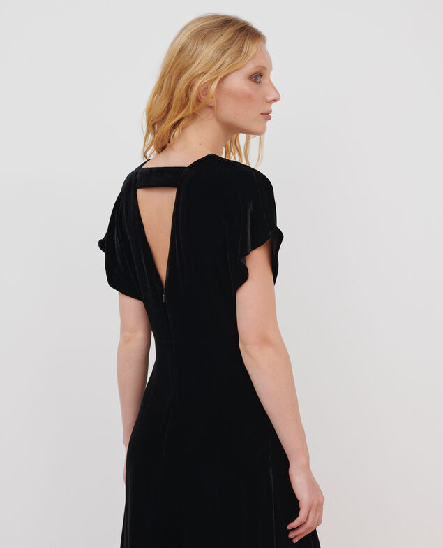 Langes Samtkleid