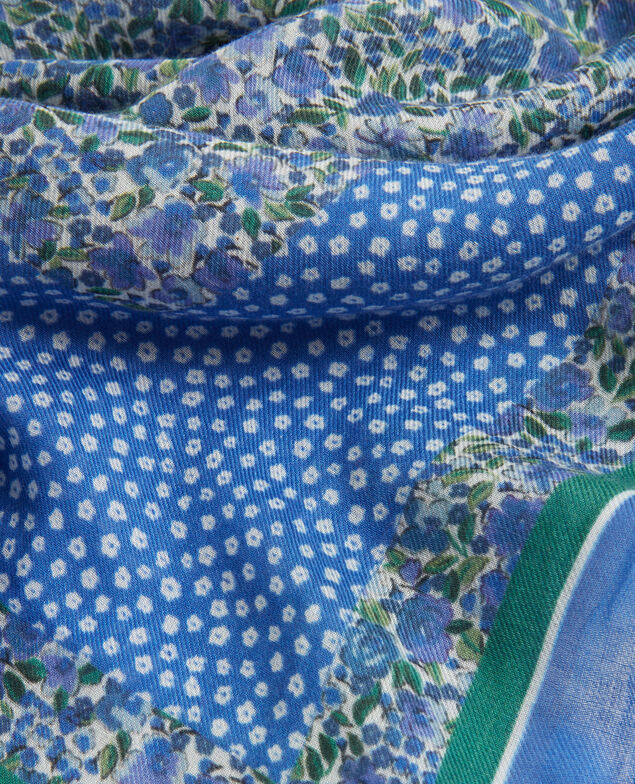 Tuch aus Baumwolle 114 print blue