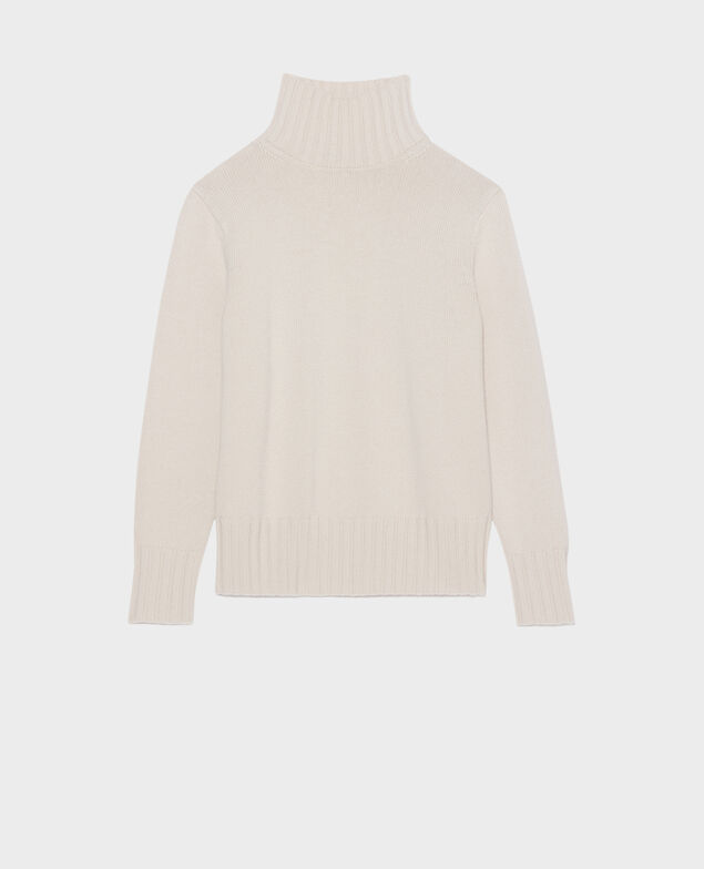 Pullover mit hohem Kragen aus Schurwolle 6000c rainy day