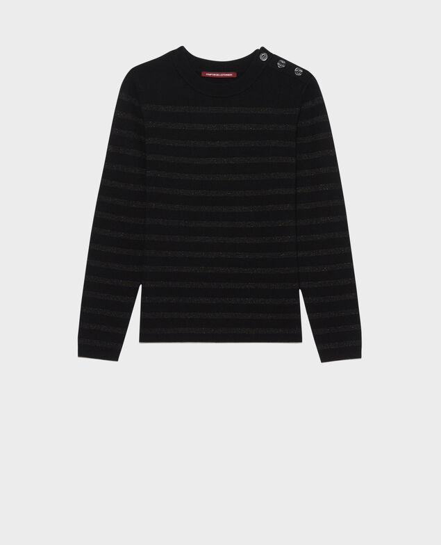 MADDY - Pullover aus Merinowolle im Marinelook Stp blk lx Liselle