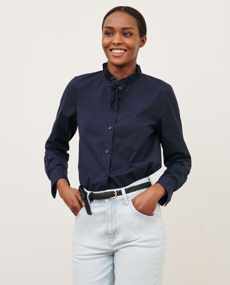 Bluse aus Baumwoll-Popelin 7012c 69 navy 2wsh138c53