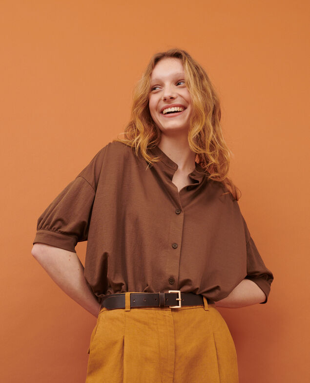 Top mit kurzen Ärmeln 35 brown