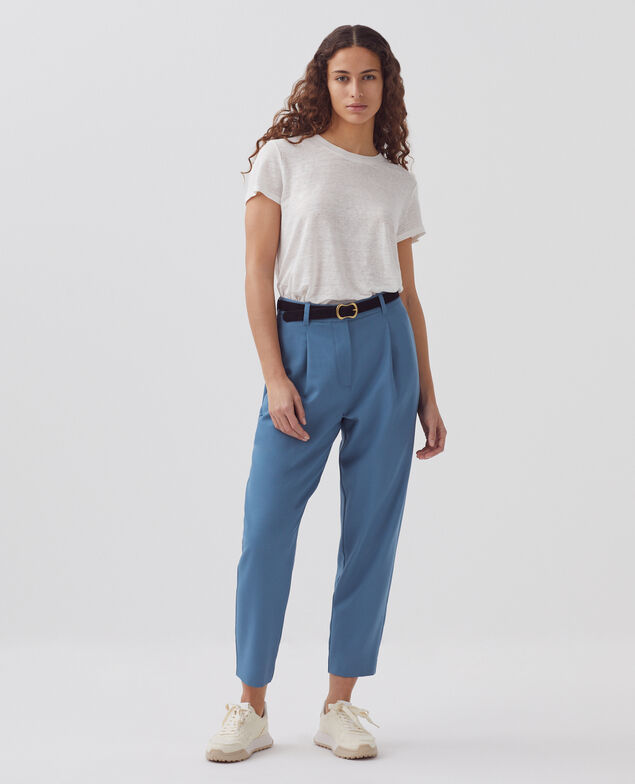 PEGGY - Karottenhose aus Wolle A622 blue horizon