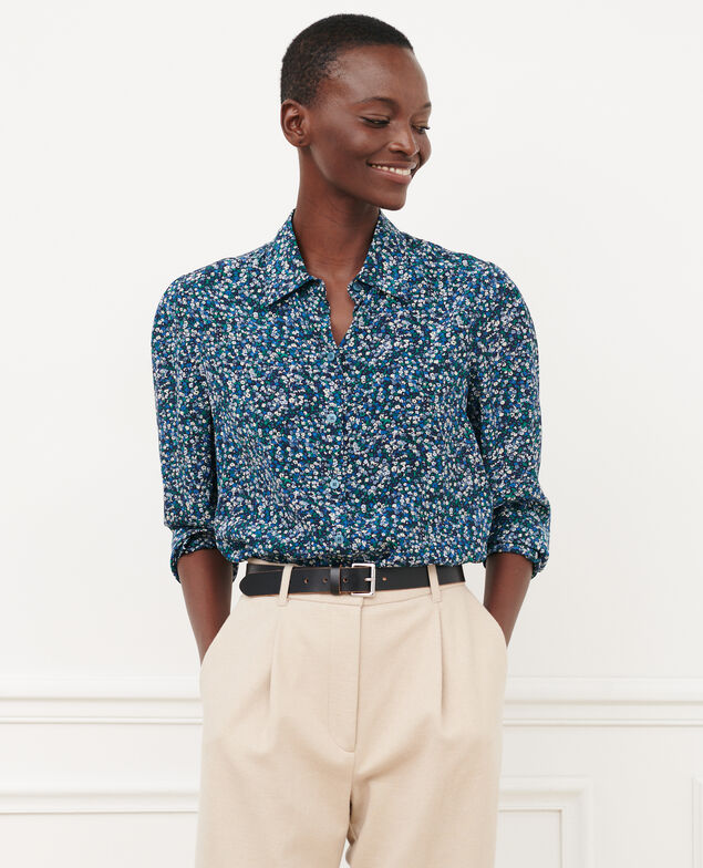 SIBYLLE - BLUSE AUS SEIDE 8860 66 blue print