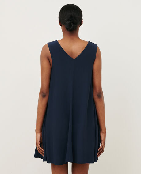 Kurzes Kleid mit fließendem Fall 0693 navy 3sdr227v02