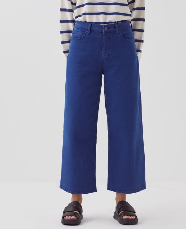 EMY - Cropped Jeans mit weitem Bein H660 sodalite blue