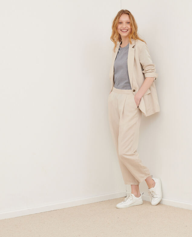 JOSÉPHINE - Joggerhose aus Mischleinen 7078 30_natural