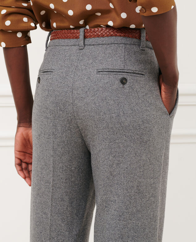 BLANDINE - Gerade Hose aus Flanell