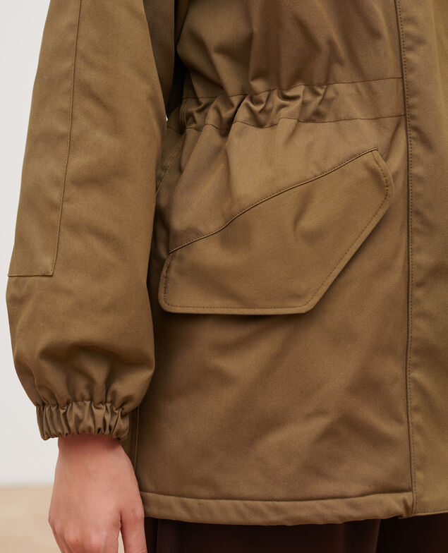 Halblanger Parka A333 solid khaki