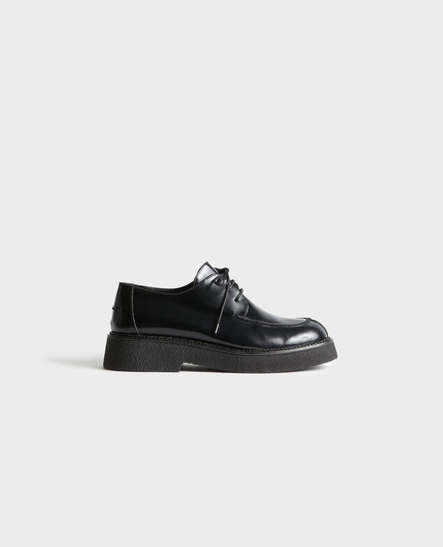 Derbies aus glänzendem Leder