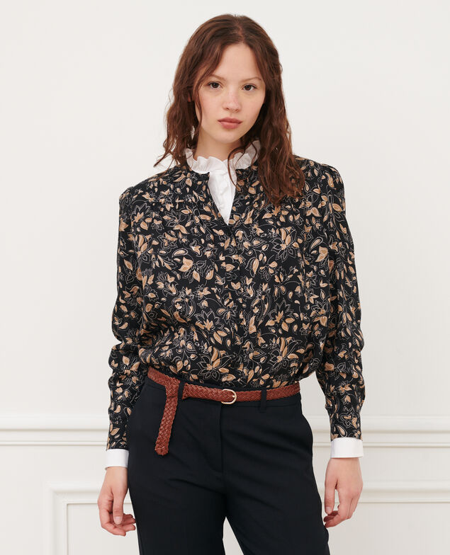 Gemusterte Bluse 8910 34 brown print