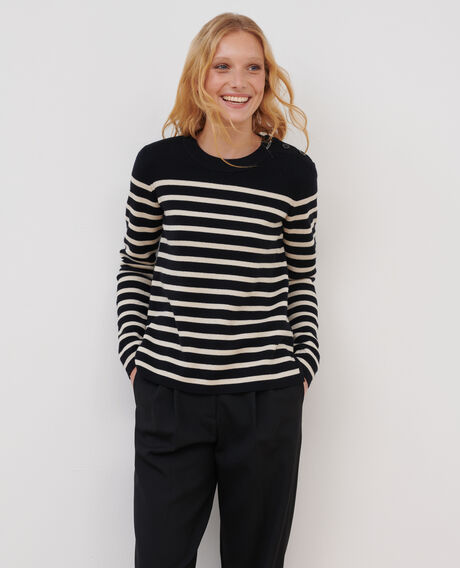 MADDY - Pullover aus Merinowolle im Marinelook