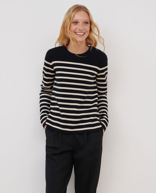 MADDY - Pullover aus Merinowolle im Marinelook
