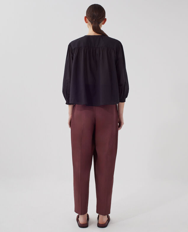 Bluse aus Baumwollvoile H091 black beauty