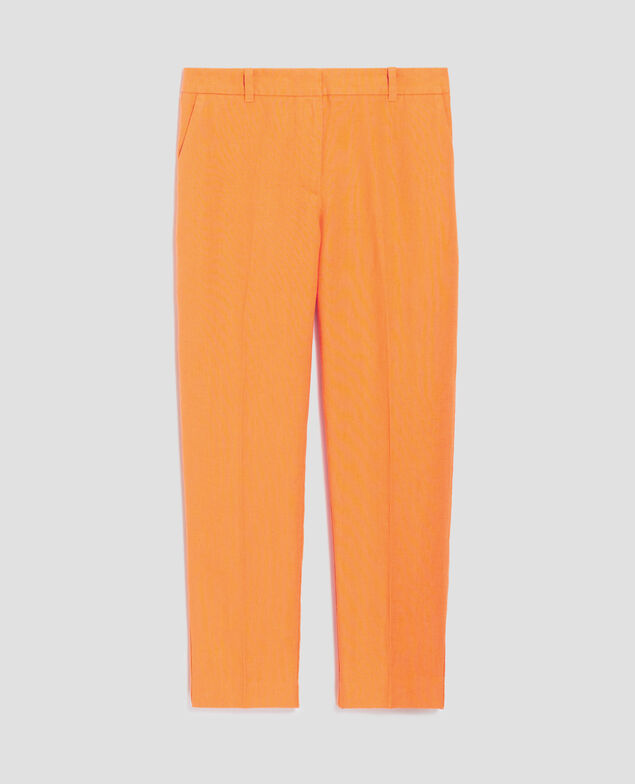 MARGUERITE - Zigarettenhose aus Leinen H220 apricot tan