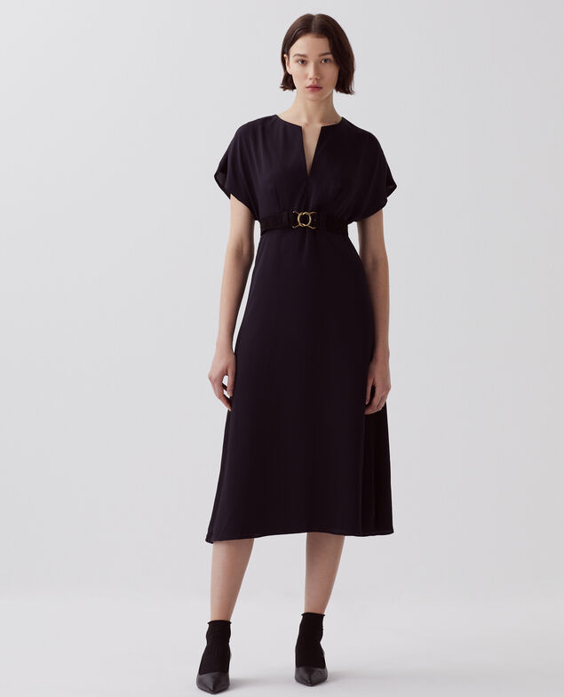 Fließend fallendes Kleid mit seidigem Griff H091 black beauty
