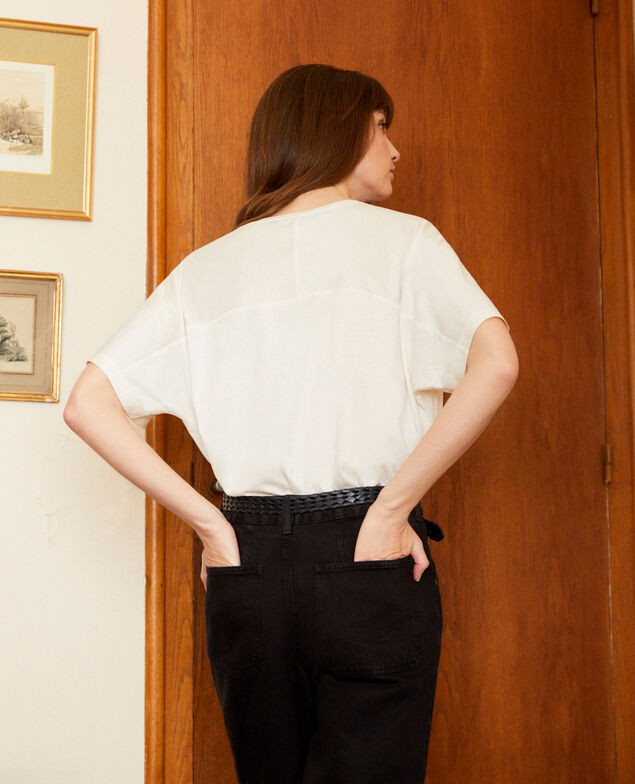 T-Shirt aus Baumwolle Off white