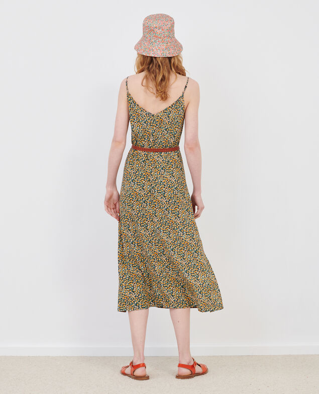 Langes gemustertes Kleid 8005c 116 print orange