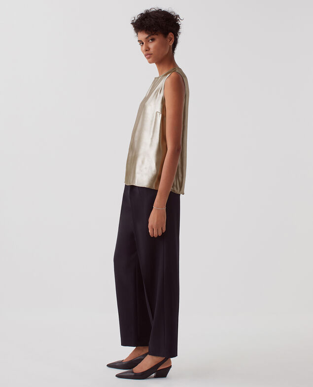 Ärmelloses Top I322 dune beige
