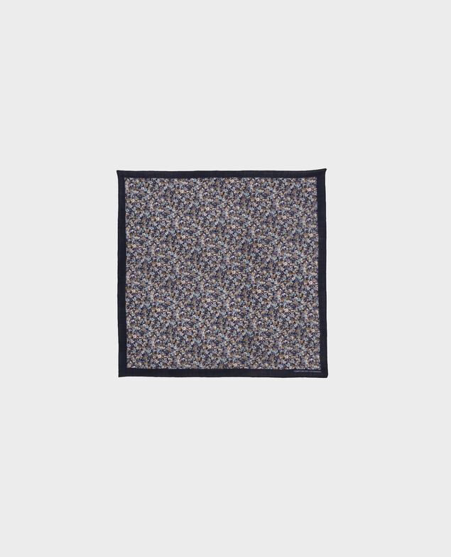 Gemustertes Wolltuch Stone blue