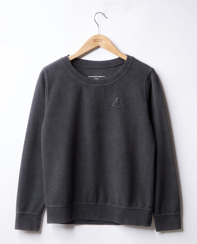 Umgekrempeltes Leon-Sweatshirt Noir