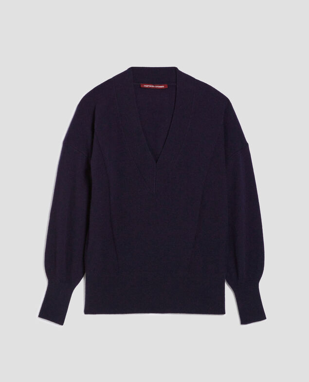 Pullover mit V-Ausschnitt aus Kaschmir H695 night sky