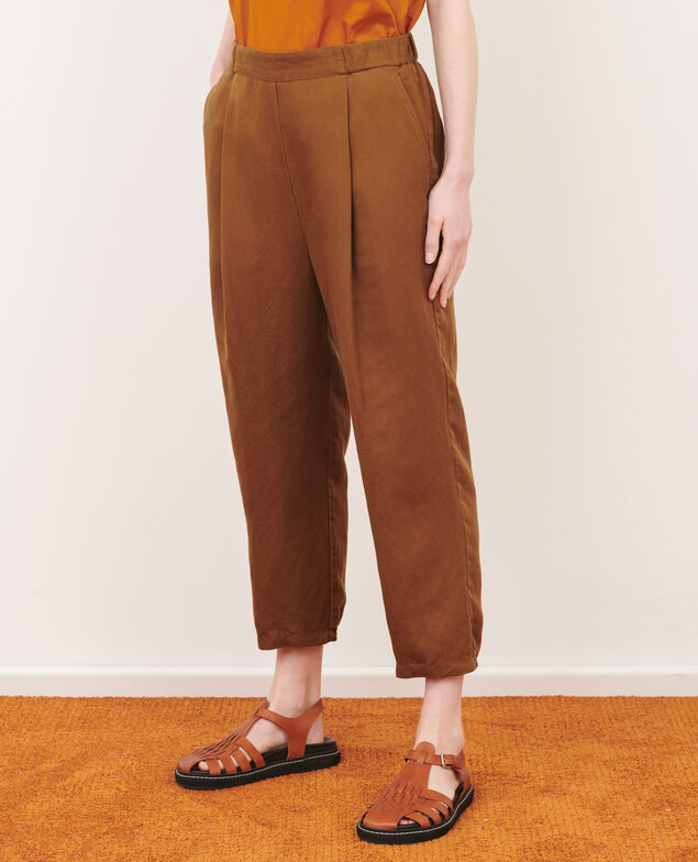 JOSÉPHINE - Joggerhose aus Mischleinen 7019 35_brown