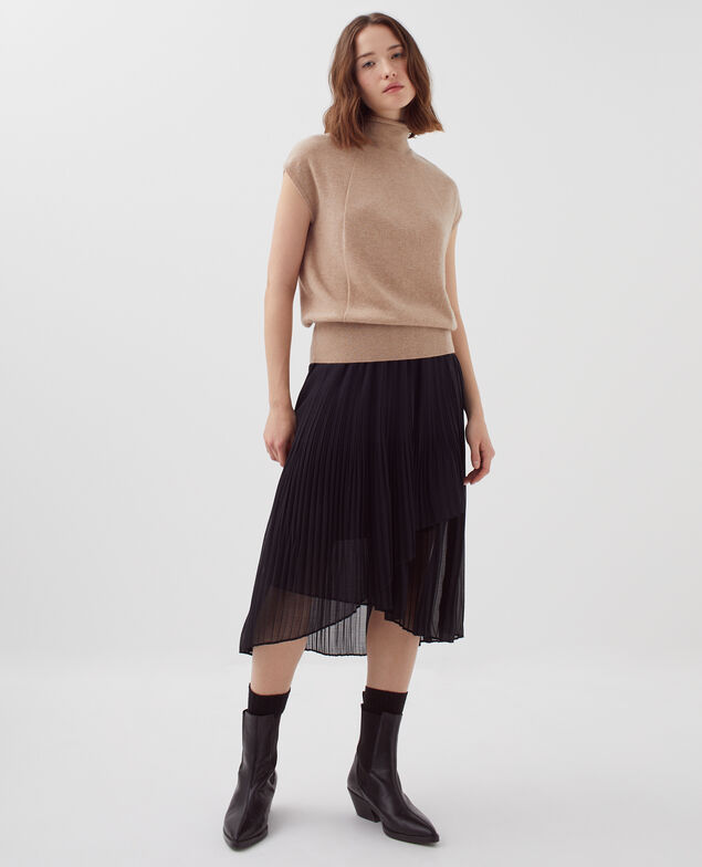 Ärmelloser Pullover aus Kaschmir I320 savannah tan