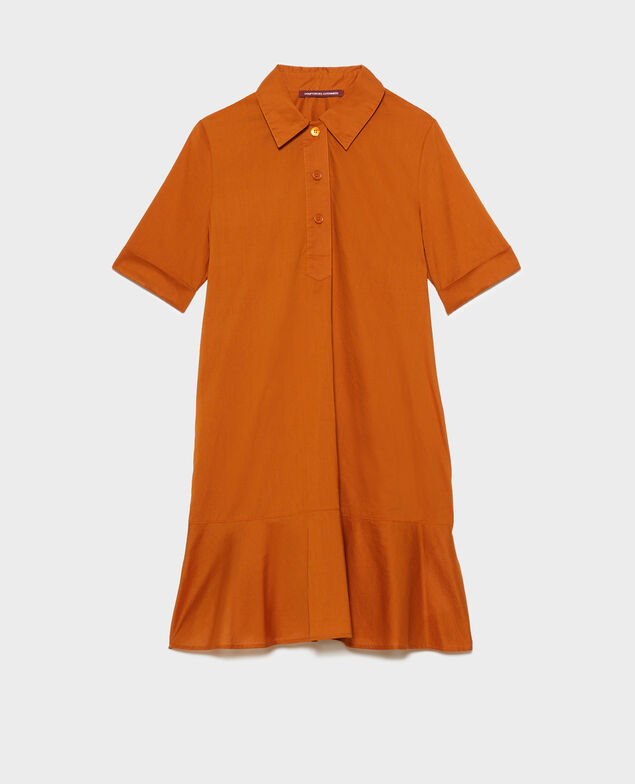 Polokleid aus Baumwolle 29 orange