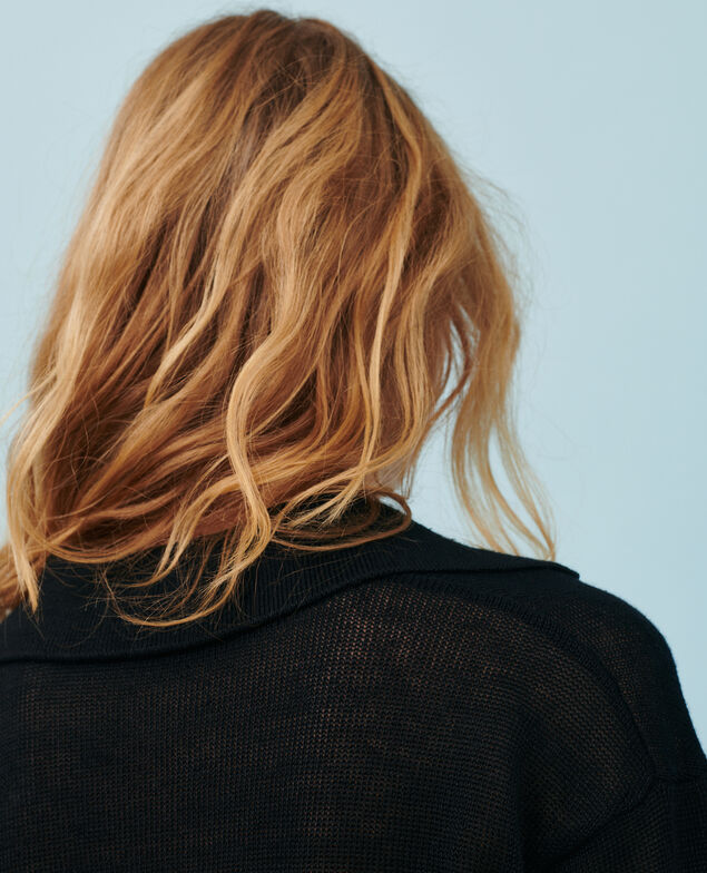 Leichtes Poloshirt aus Leinen Black beauty Novella
