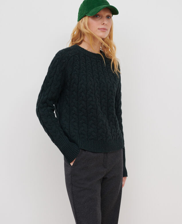 Pullover mit Rundhalsausschnitt aus Merinowolle
