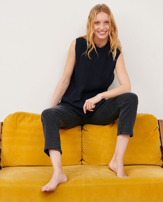 RITA - SLOUCHY – Weite Jeans aus Baumwolle 8889 06 GRAY