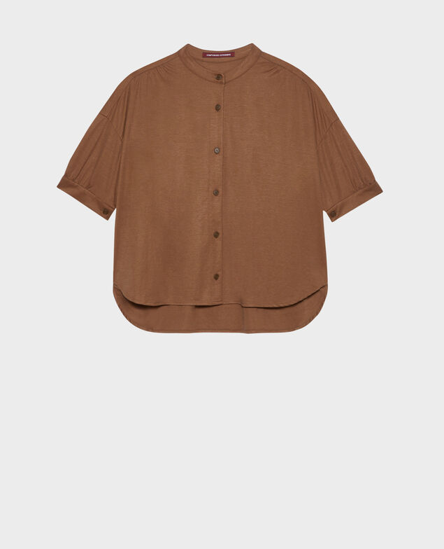 Top mit kurzen Ärmeln 35 brown