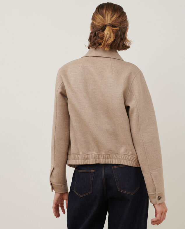 Kurzer Blouson aus Mischwolle