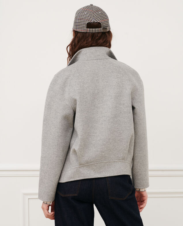 Doppelseitige Woll- und Kaschmirjacke 8848 03 gray