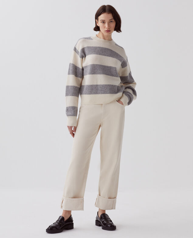- Pullover aus Wolle I014 st grey/white