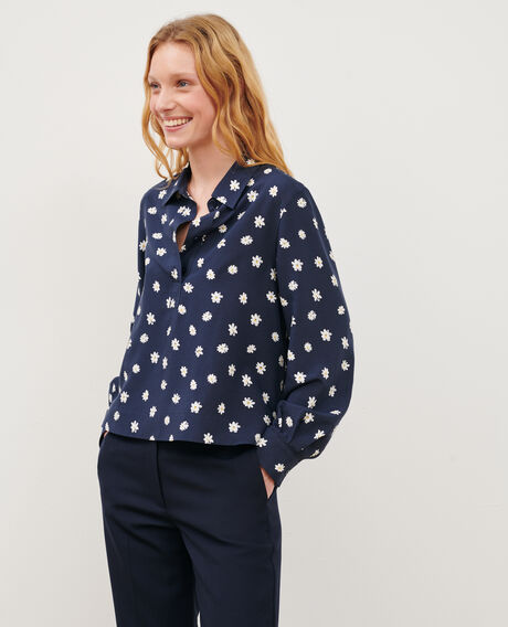 Fließende gemusterte Bluse 0694 daisy 3sbl243v09