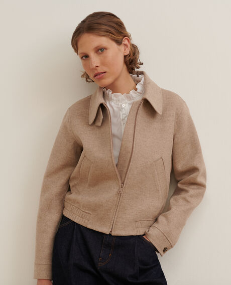 Kurzer Blouson aus Mischwolle