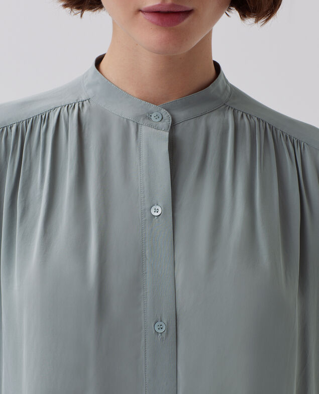 Fließend fallendes Langarm-Hemd J620 slate blue