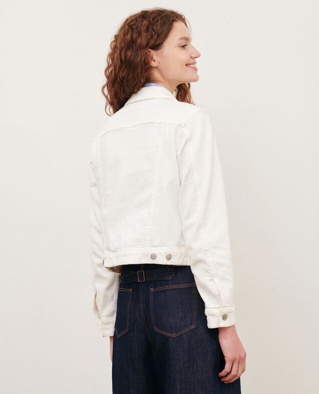 Kurze Jeansjacke 0003 white denim