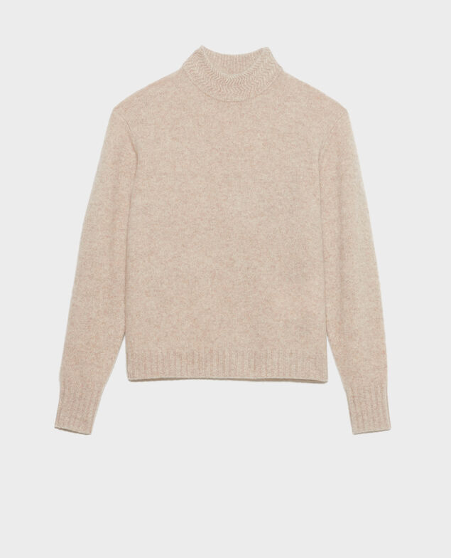 Pullover mit hohem Kragen aus Kaschmir