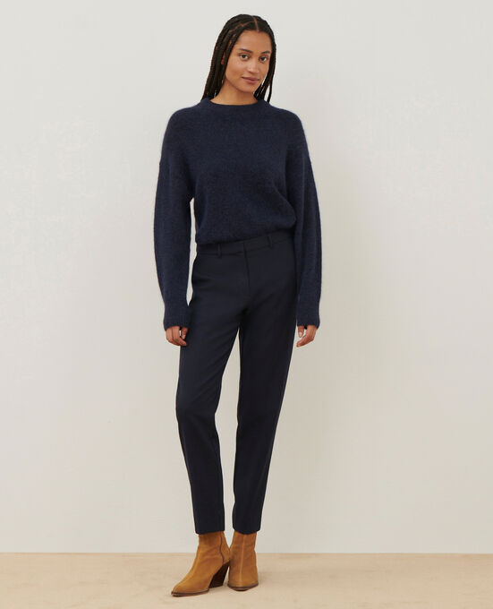 Pullover aus Alpakamischwolle A692 NAVY