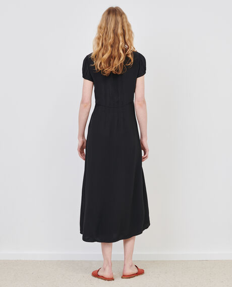 LUDIVINE - Langes fließendes Kleid 09 black 2sdr167v02